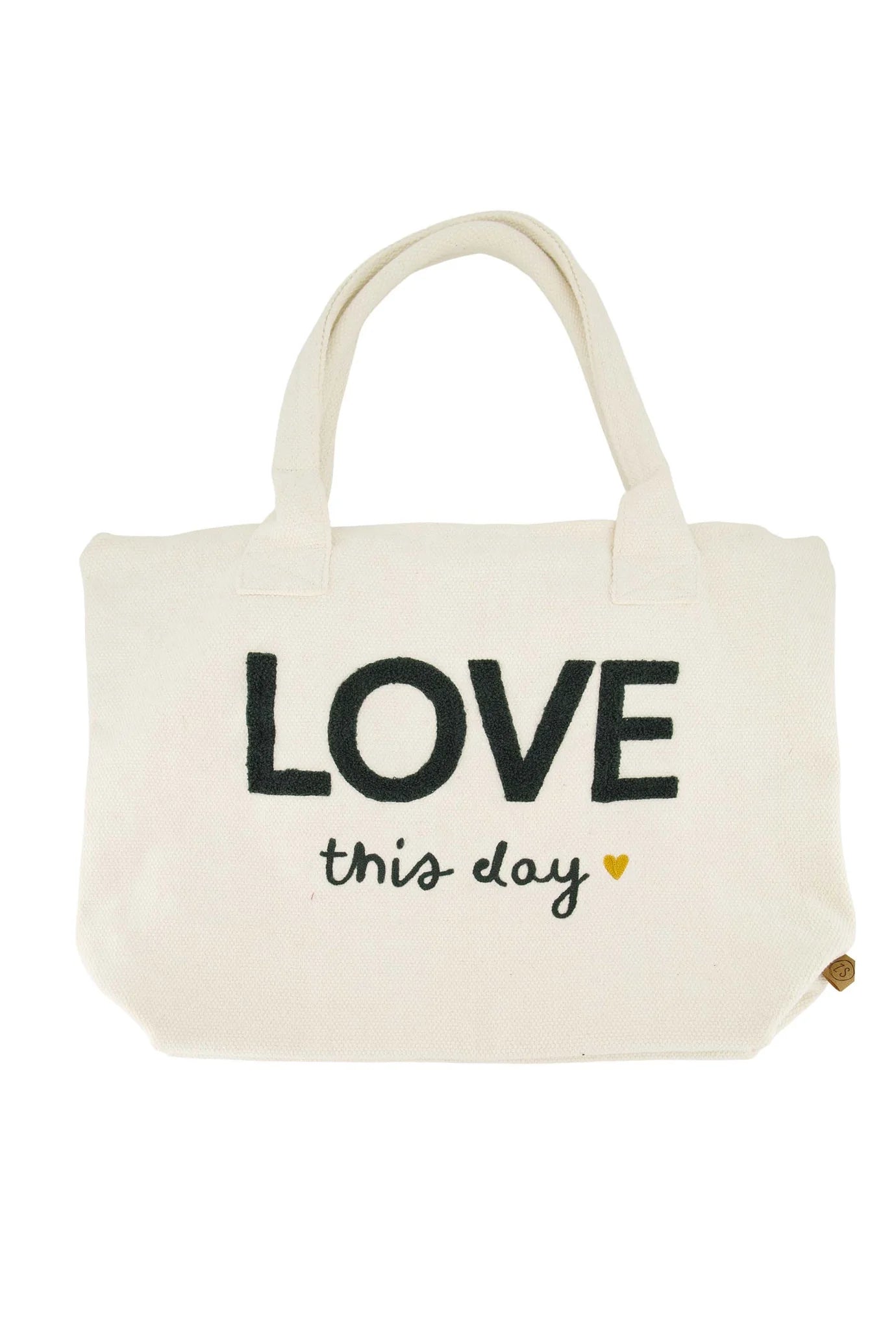 Zusss shopper love this day ecru/antracietgrijs