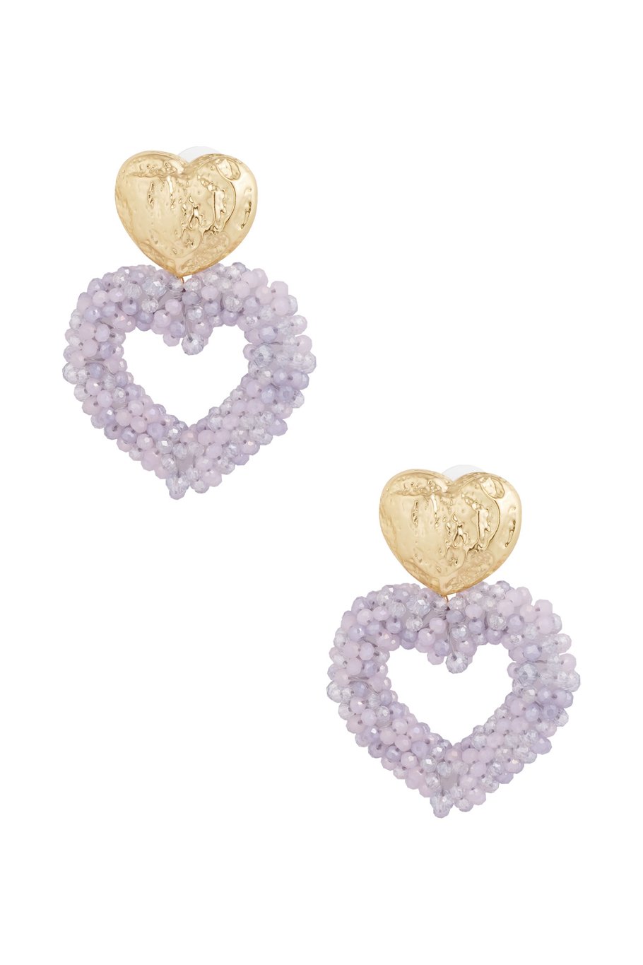 Way to my heart oorbellen licht grijs