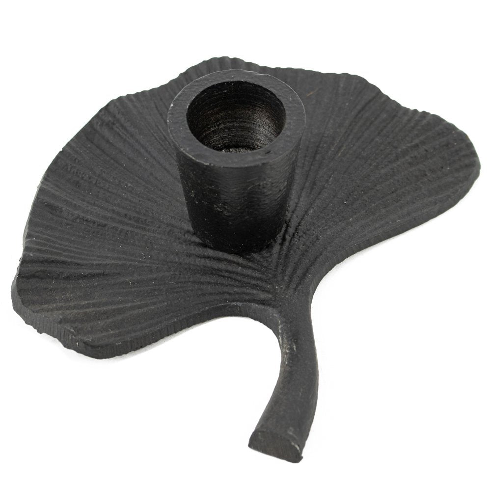 Kaarsenstandaard lotus zwart