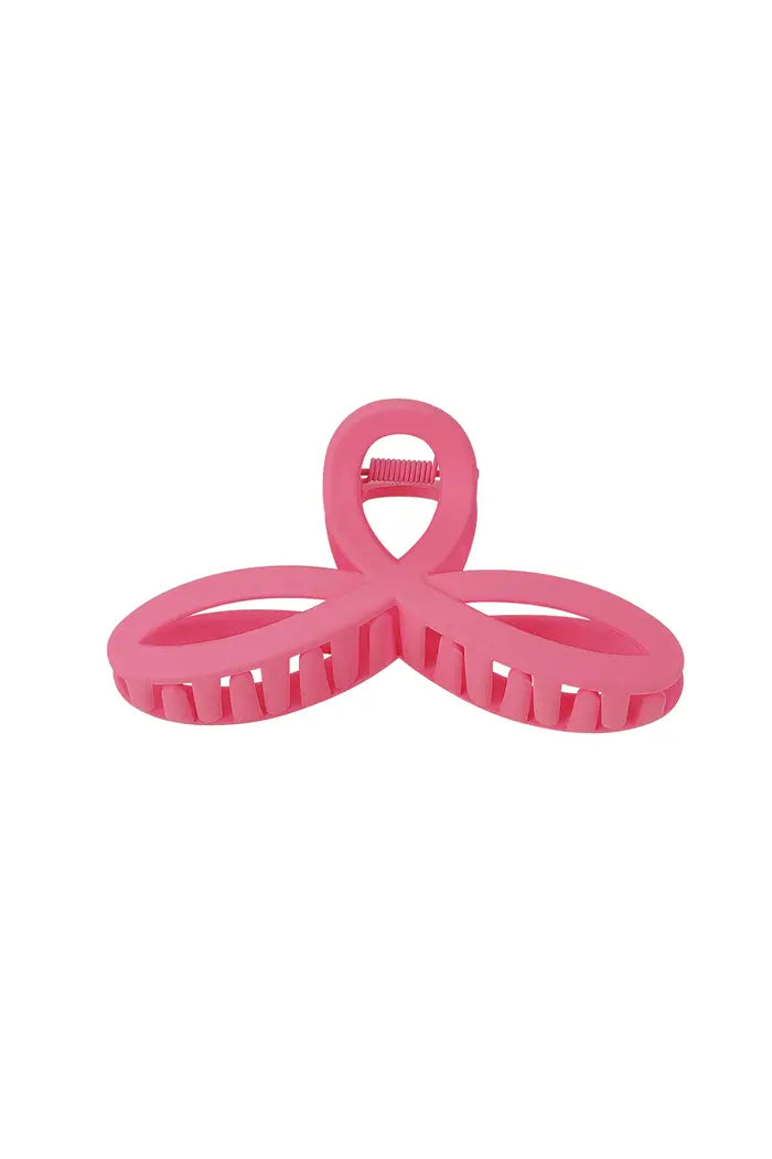 Haarklem vrolijk fuchsia plastic