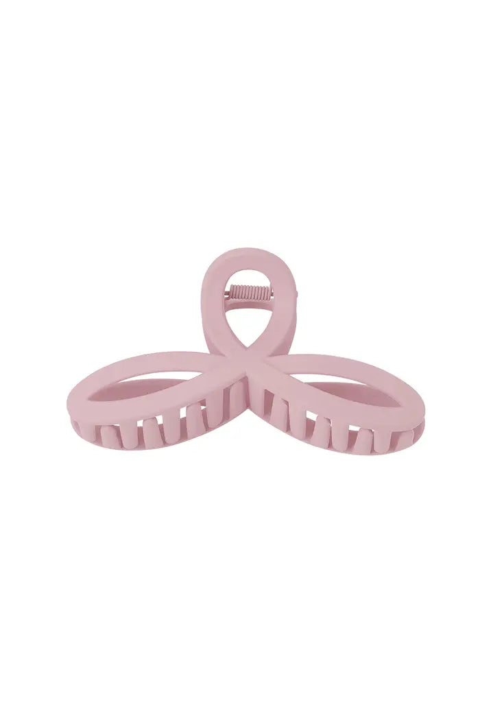 Haarklem vrolijk light roze plastic