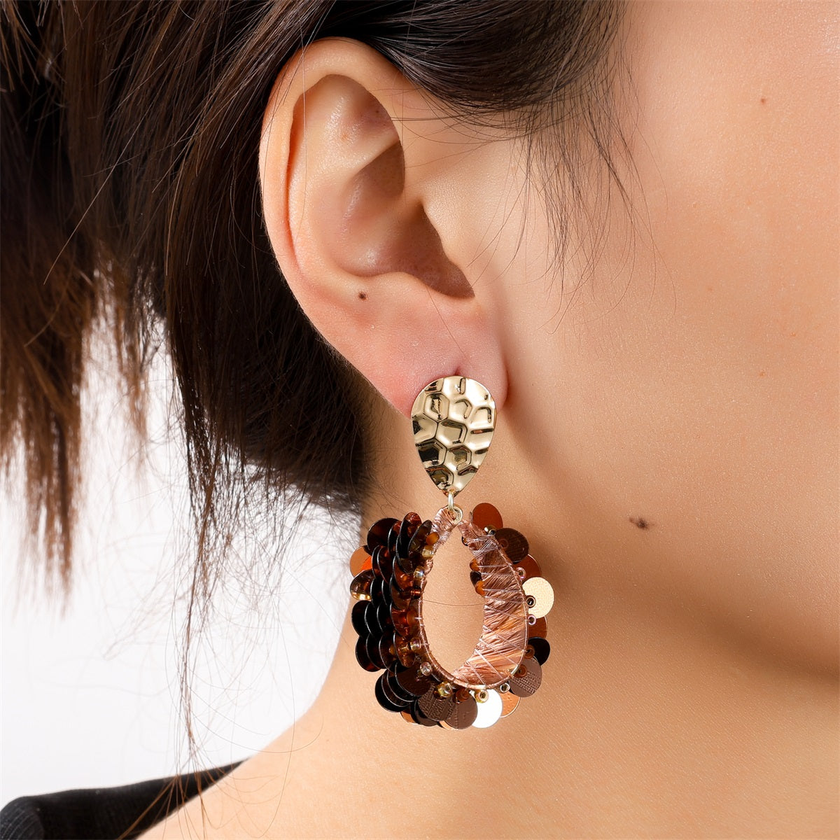 Day&Eve Sequin Dangle - Brown