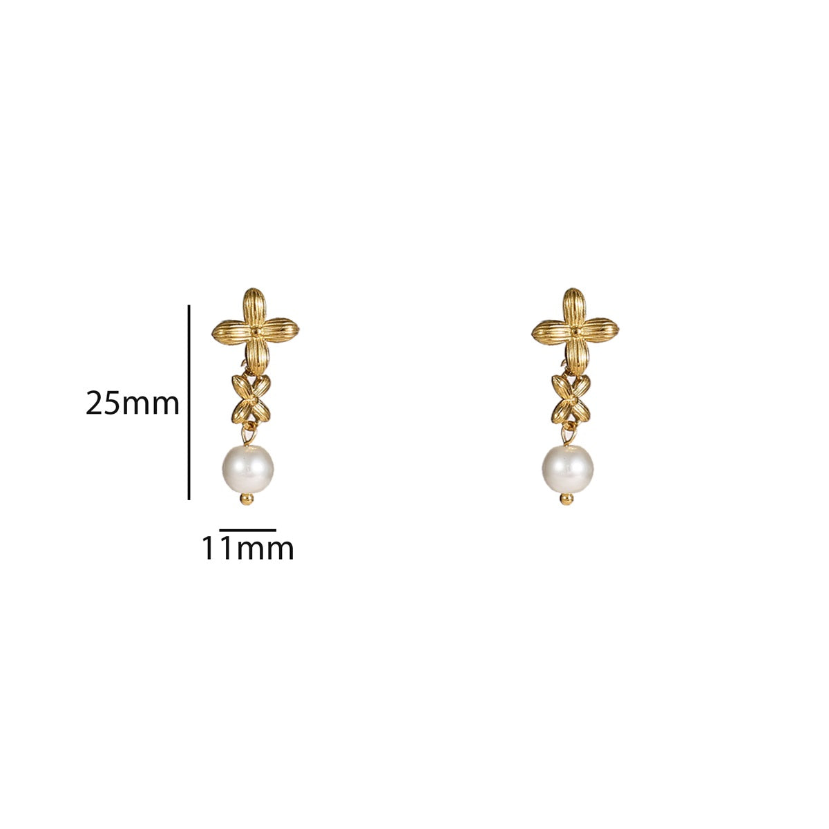 Day&Eve - Double Pearly Flower Stud