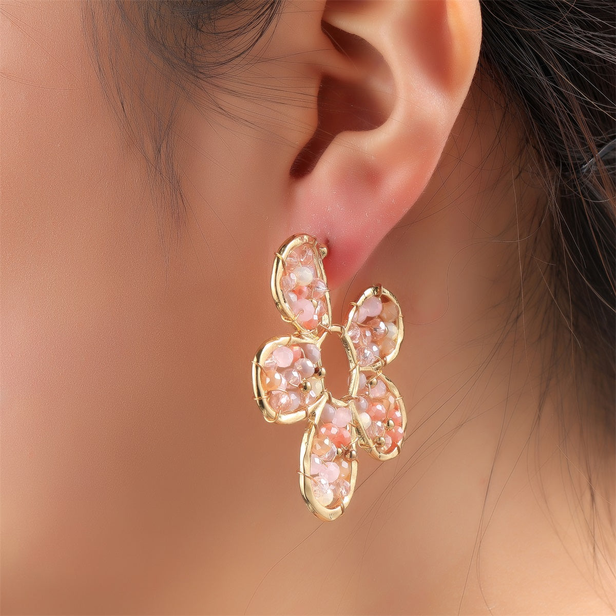 Day&Eve Flower Hoop - Pink Taupe