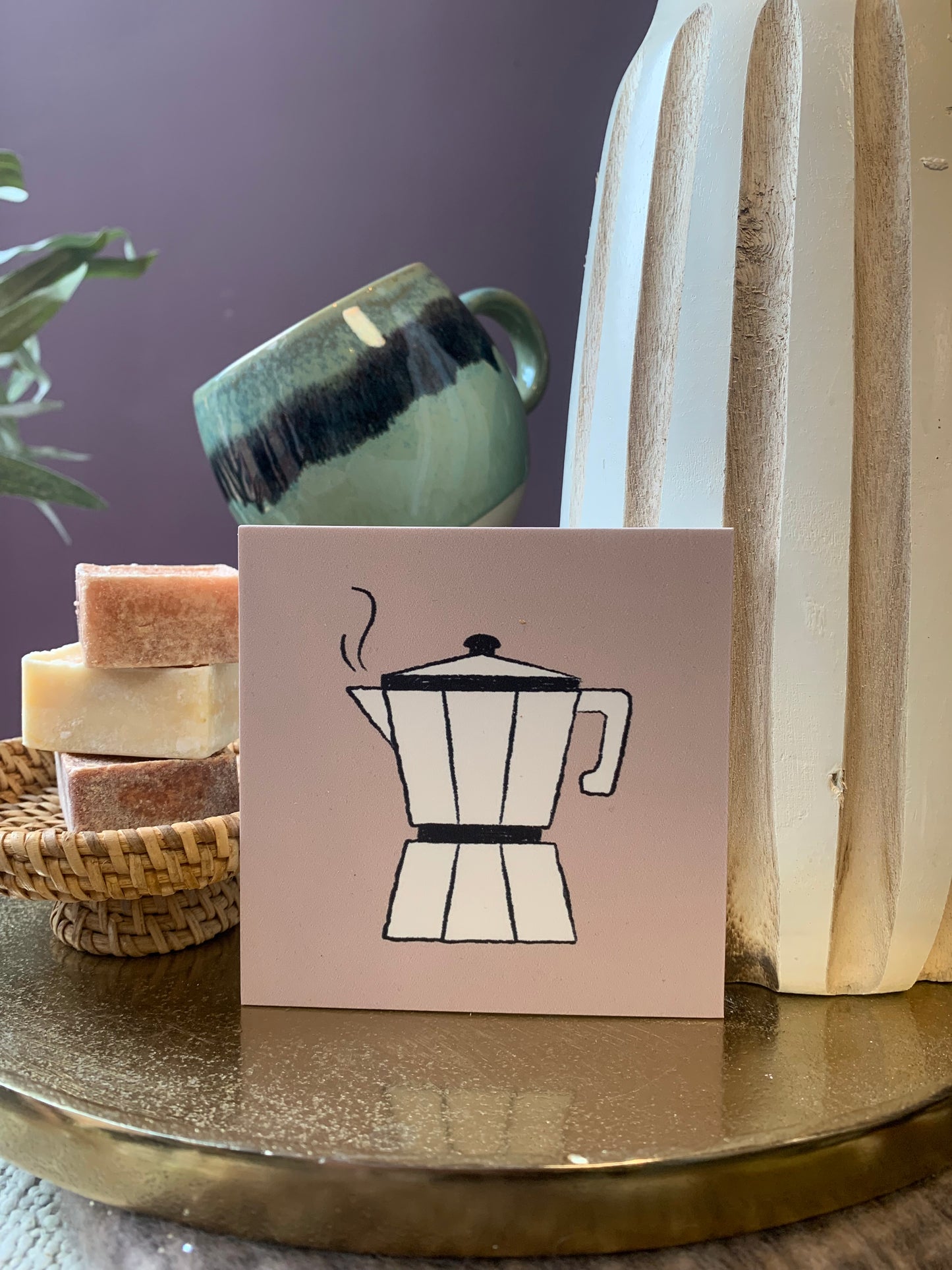 Forex tegeltje koffiepot beige