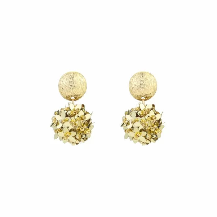 Flower bomb oorbellen goud