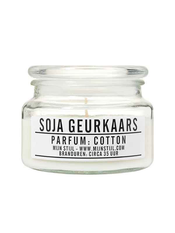 MijnStijl geurkaars glas cotton soja-basis