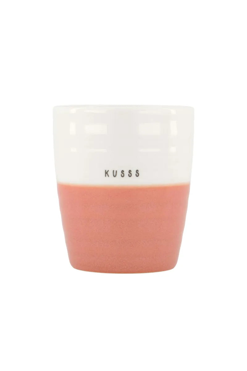 zusss koffiemok kusss wit/oudroze