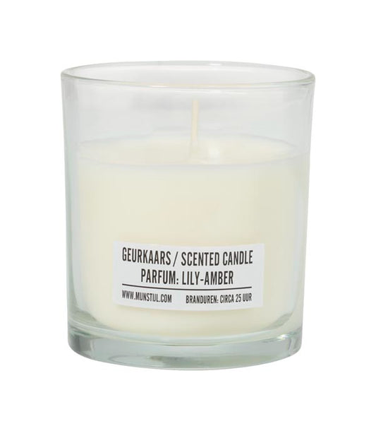 MijnStijl geurkaars glas parfum Lily Amber