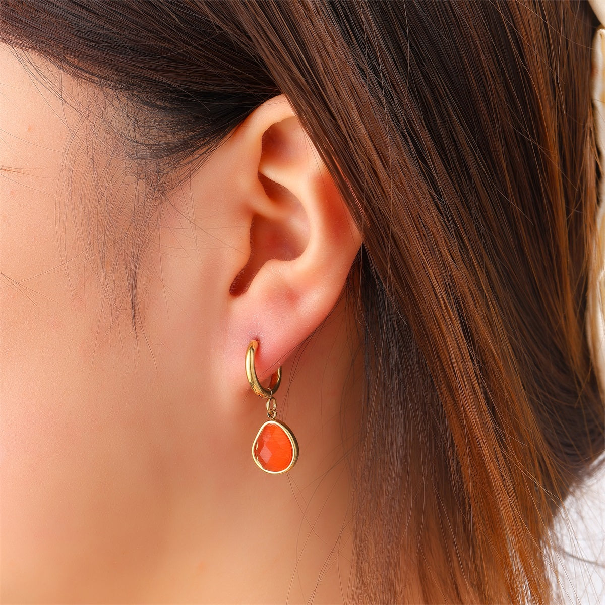 Day&Eve - Big Stone Hoop - Peach