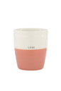 Zusss koffiemok love wit/oudroze