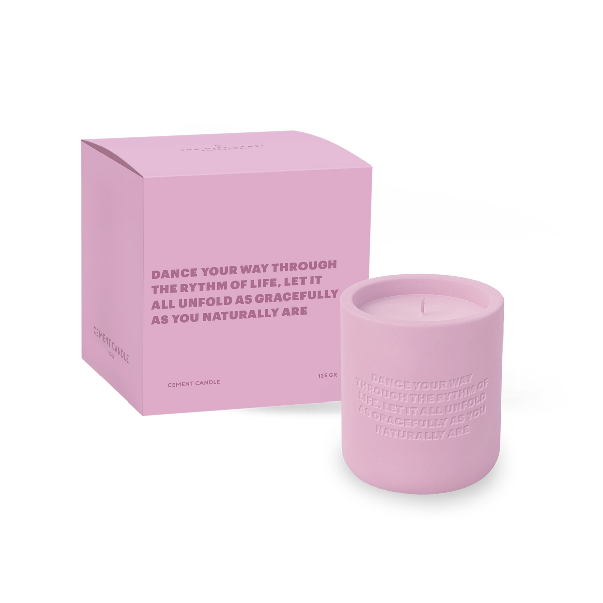Cemented Candle 170gr - STUDIO - Dance Your Way Through The Rythm Of Life, Let It All Unfold As Gracefully As You Naturally Are.