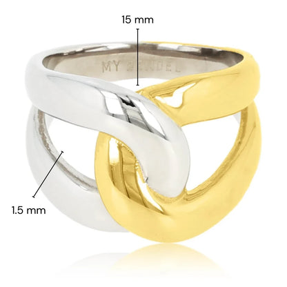 Bicolor Ring – Goud & Zilver