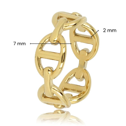 Gouden ring met schakels - Stijlvol en modern sieraad