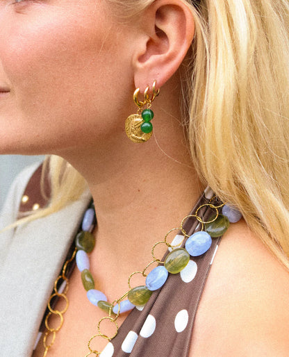 Emerald Bubble oorbel