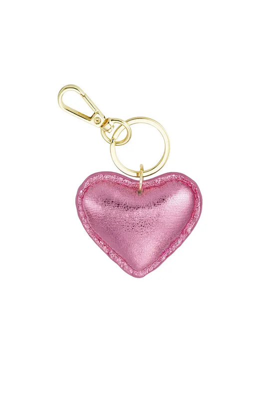 Sleutelhanger hart roze
