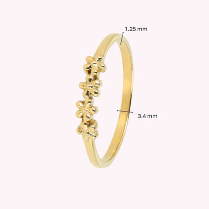 Gouden ring met bloemetjes - elegant en tijdloos sieraad