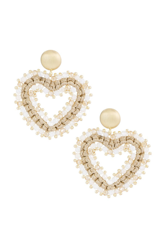 Love all the way oorbellen beige