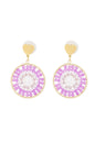Mandala with heart oorbellen paars
