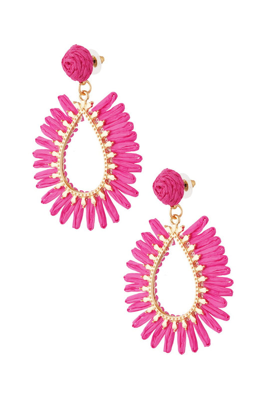 Spring Vibes oorbellen fuchsia