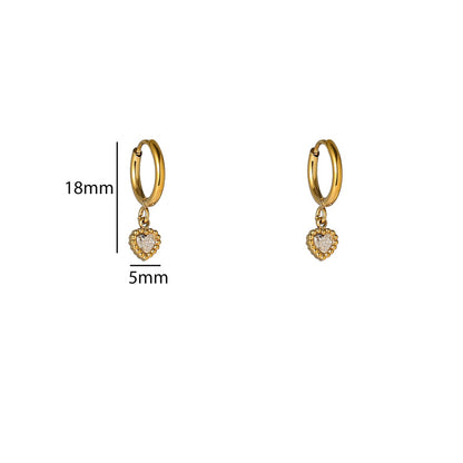 Day&Eve - Small Sparkle Heart Hoop