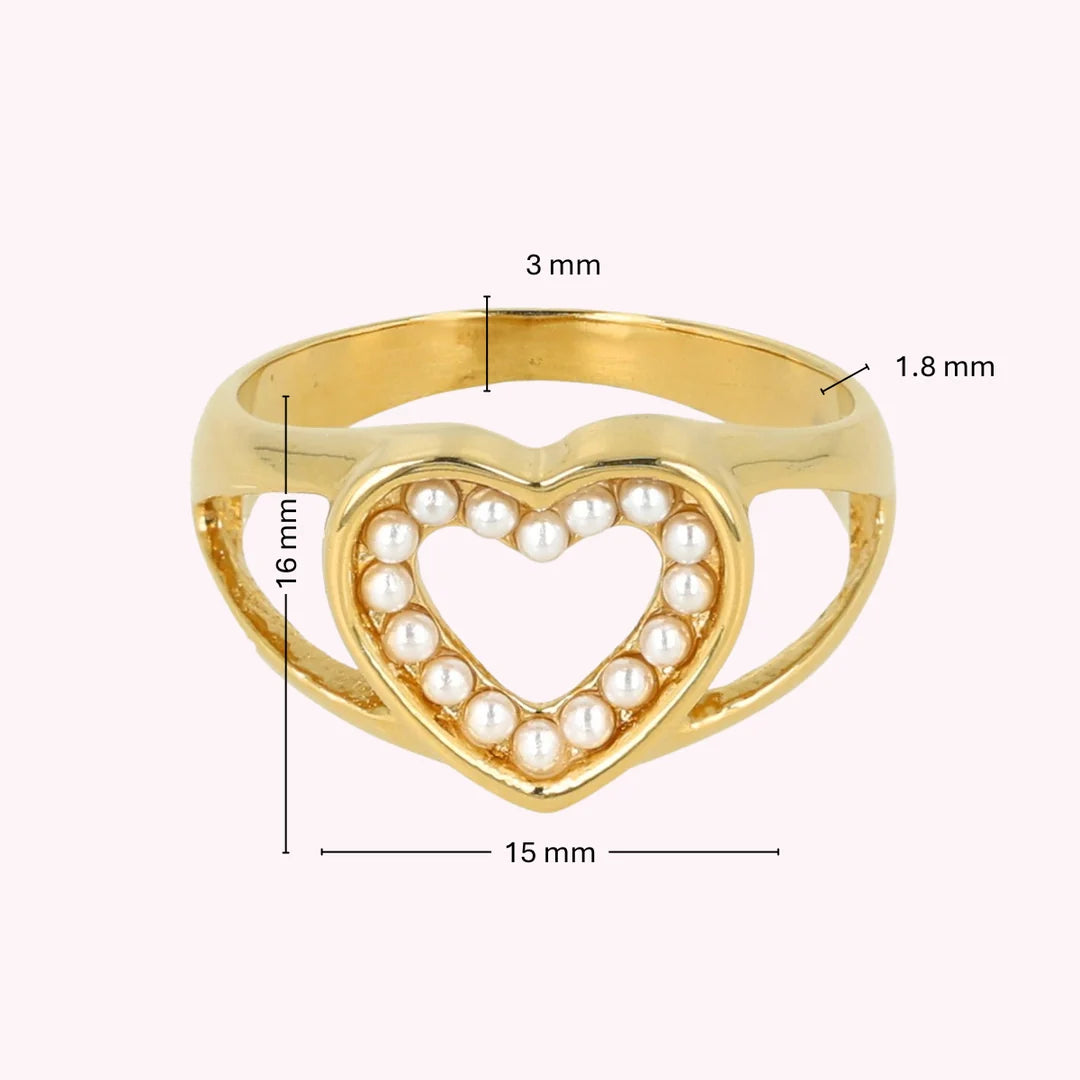 Harten Ring met Parels