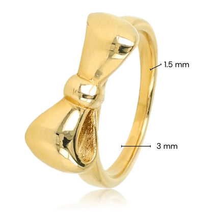 Gouden ring met strik