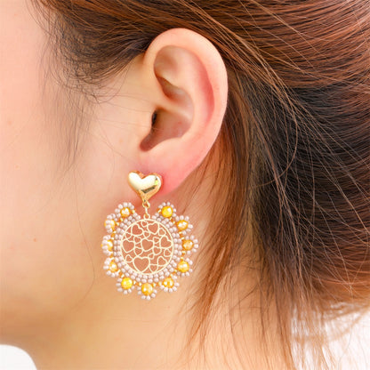 Day&Eve Lace Round Dangle - Champagne
