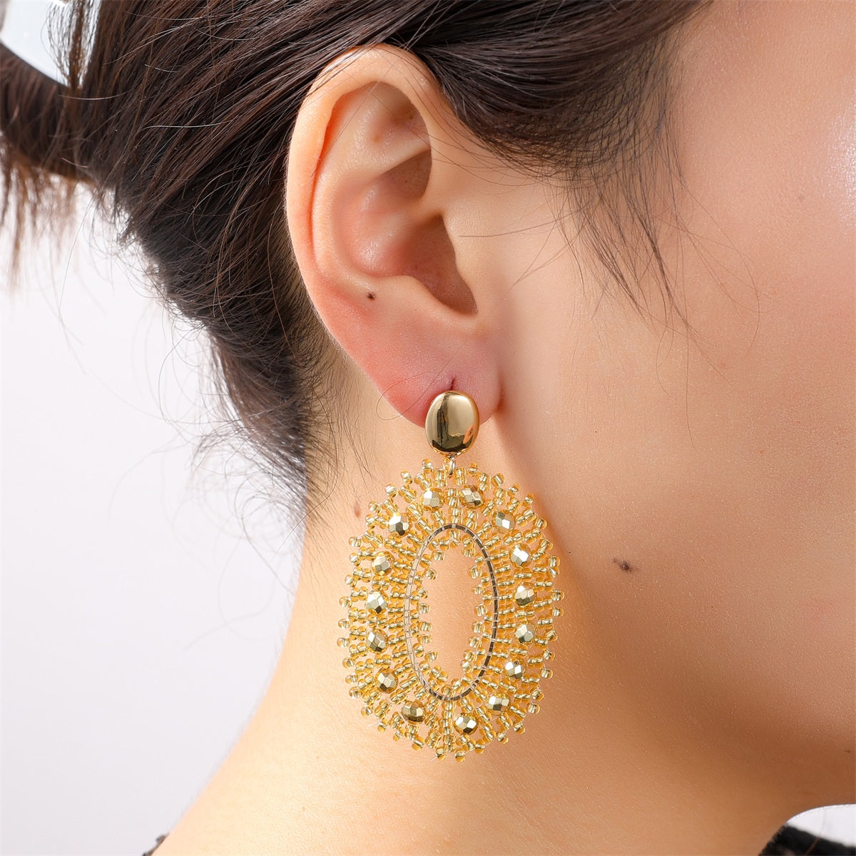 Day&Eve Lace Beads Oval - Champagne