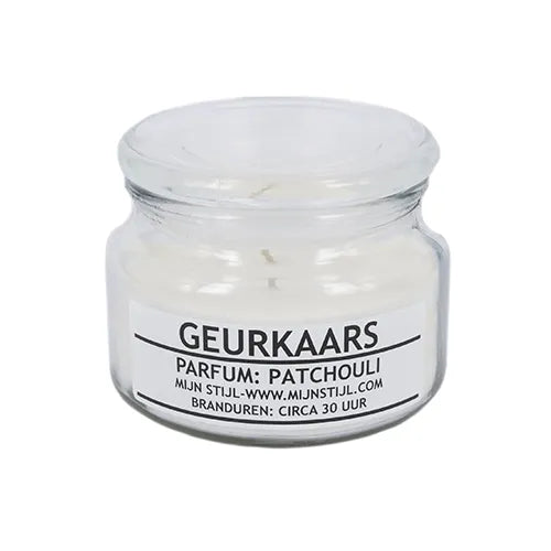 Geurkaars glas Patchouli soja-basis