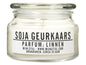 Geurkaars glas Linnen soja-basis