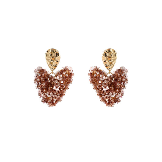 Day&Eve Small Beads Heart - Brown