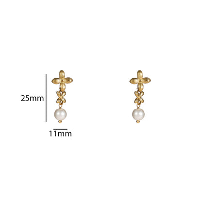 Day&Eve - Double Pearly Flower Stud