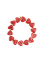Hartjes armband - rood