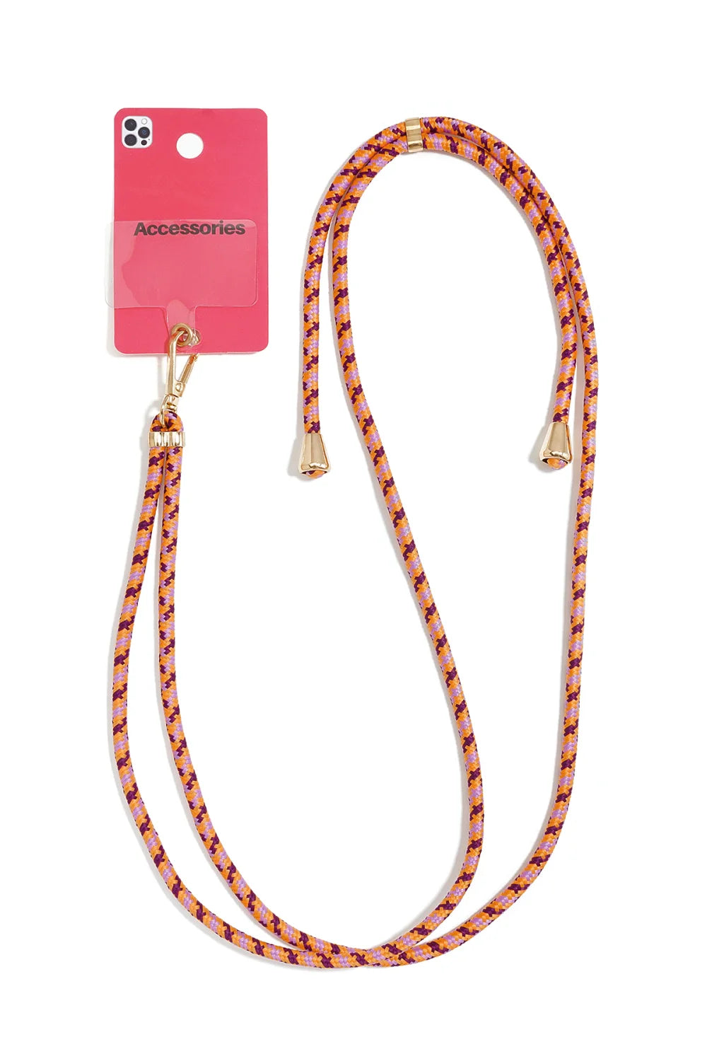 Telefoonkoord oranje-lila-plum