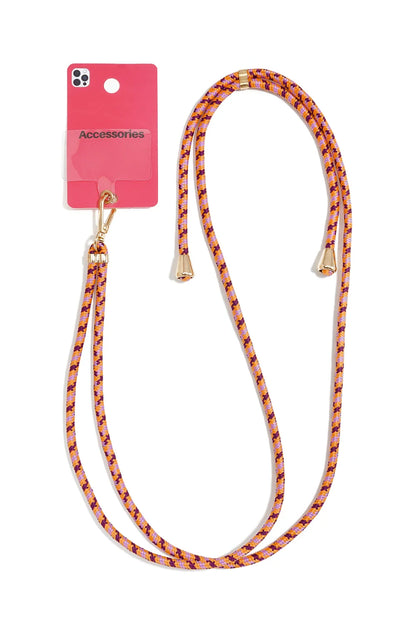 Telefoonkoord oranje-lila-plum
