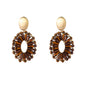 Day&Eve Bold Oval Dangle - Brown