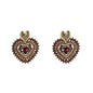 Day&Eve Flat Heart Dangle - Brown