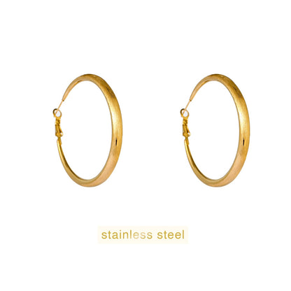 Day&Eve Matt Fine Hollow Hoop - 57mm