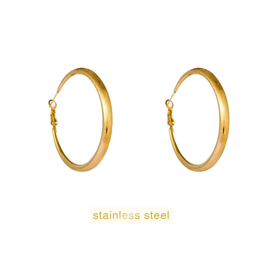 Day&Eve Matt Fine Hollow Hoop - 57mm