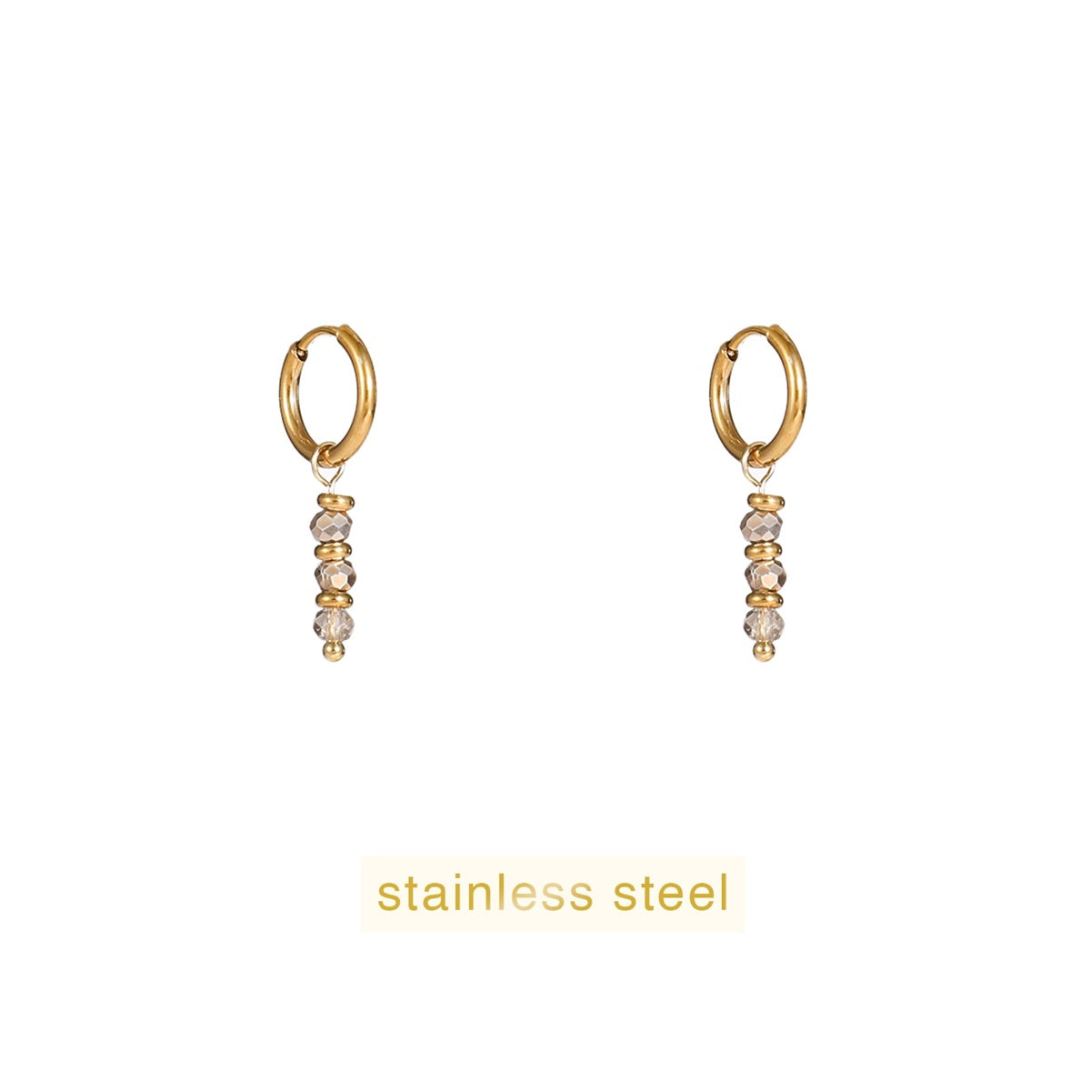 Day&Eve Triple Bead Hoop - gold CR