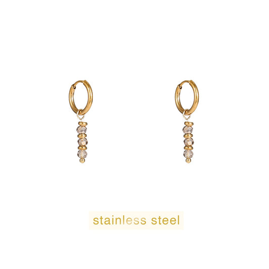 Day&Eve Triple Bead Hoop - gold CR