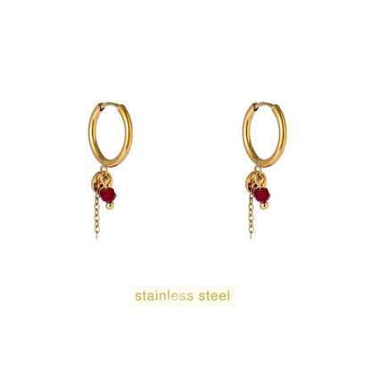 Day&Eve Small Petal Hoop - Red