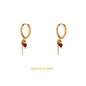 Day&Eve Small Petal Hoop - Red