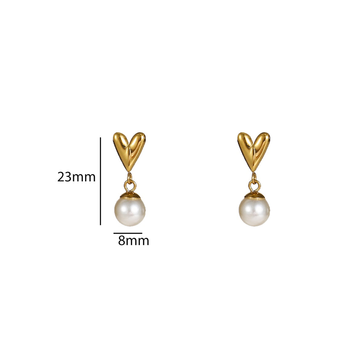 Day&Eve - Pearly Heart Stud