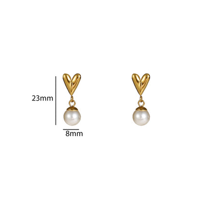 Day&Eve - Pearly Heart Stud