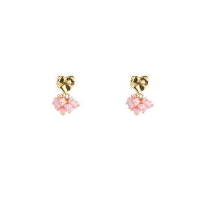 Day&Eve Heart Stud - Summer Plum