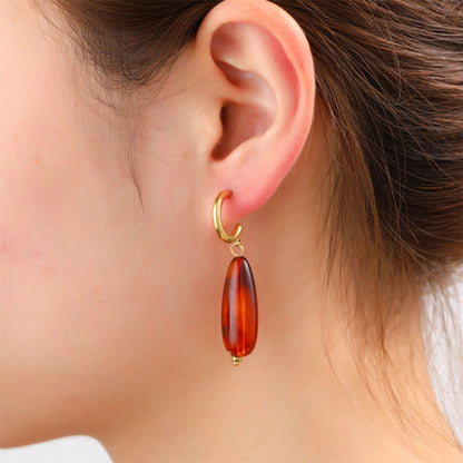 Day&Eve - Brown Oval Dangle