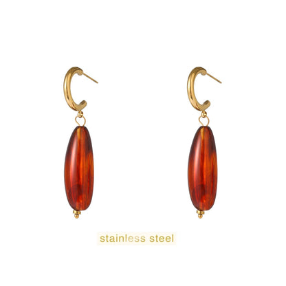 Day&Eve - Brown Oval Dangle