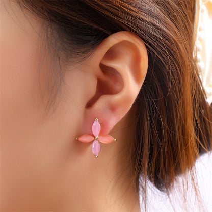 Day&Eve Fine Flower Stud Pink